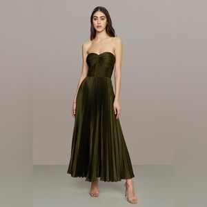 Amur belle dress olive green